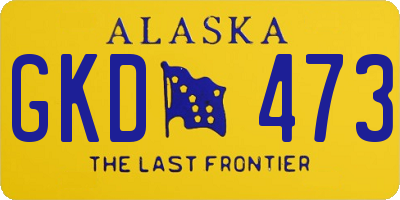 AK license plate GKD473