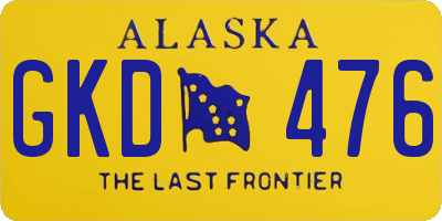 AK license plate GKD476