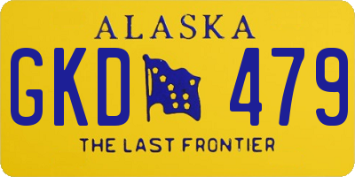 AK license plate GKD479
