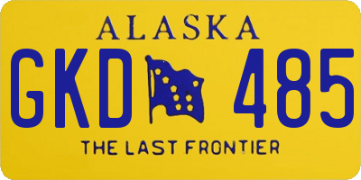 AK license plate GKD485