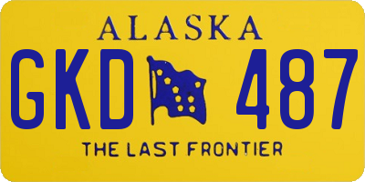 AK license plate GKD487