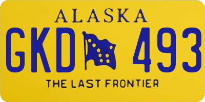 AK license plate GKD493