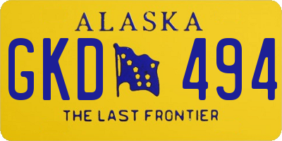 AK license plate GKD494
