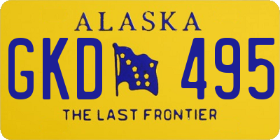 AK license plate GKD495