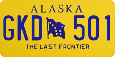 AK license plate GKD501