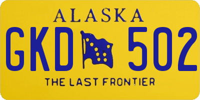 AK license plate GKD502