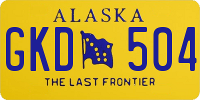 AK license plate GKD504