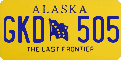 AK license plate GKD505