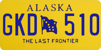 AK license plate GKD510