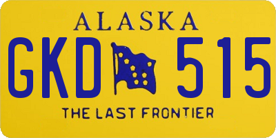 AK license plate GKD515