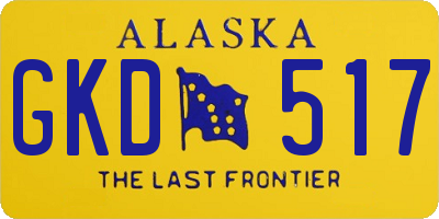 AK license plate GKD517