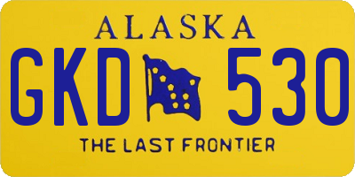 AK license plate GKD530