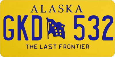 AK license plate GKD532