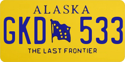 AK license plate GKD533