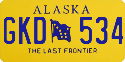 AK license plate GKD534