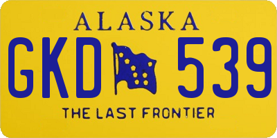 AK license plate GKD539