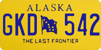 AK license plate GKD542
