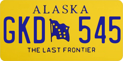 AK license plate GKD545