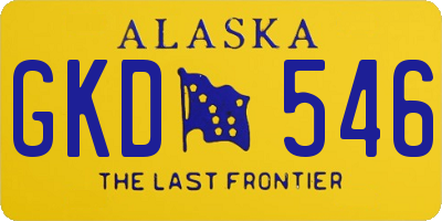 AK license plate GKD546