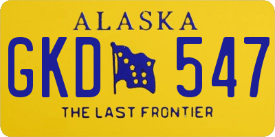 AK license plate GKD547