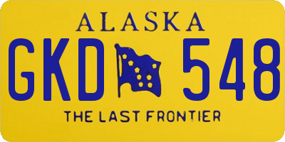 AK license plate GKD548
