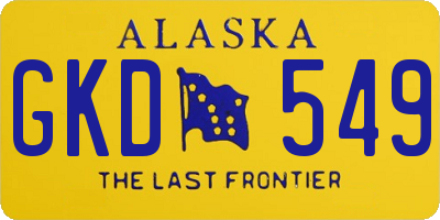 AK license plate GKD549