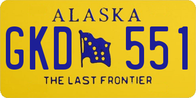 AK license plate GKD551