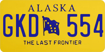 AK license plate GKD554