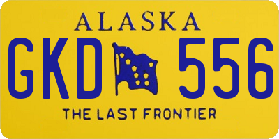 AK license plate GKD556