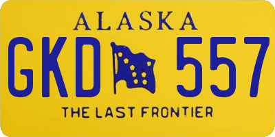 AK license plate GKD557
