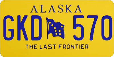AK license plate GKD570
