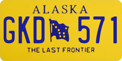 AK license plate GKD571