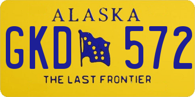 AK license plate GKD572