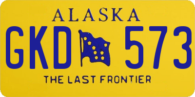 AK license plate GKD573