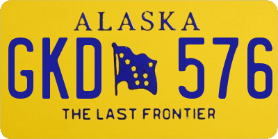 AK license plate GKD576
