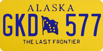 AK license plate GKD577