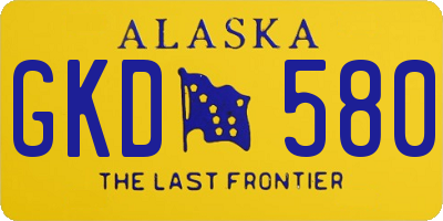 AK license plate GKD580