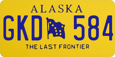 AK license plate GKD584