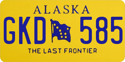 AK license plate GKD585