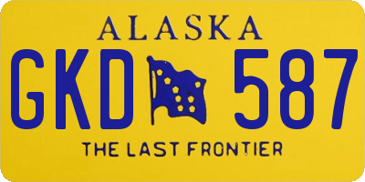 AK license plate GKD587