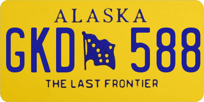 AK license plate GKD588