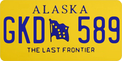 AK license plate GKD589