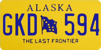 AK license plate GKD594