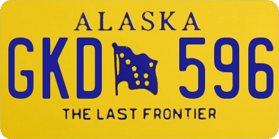 AK license plate GKD596