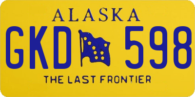 AK license plate GKD598