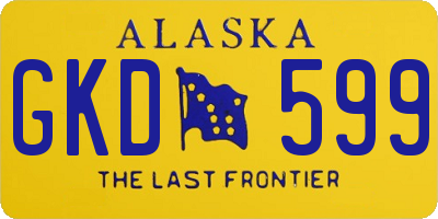 AK license plate GKD599