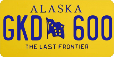 AK license plate GKD600
