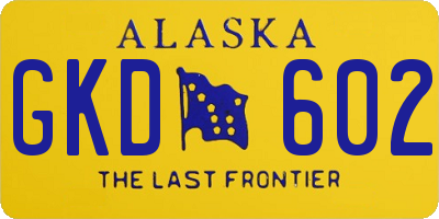 AK license plate GKD602