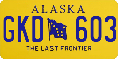 AK license plate GKD603