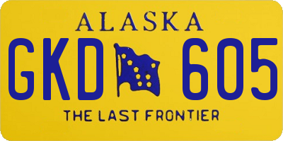 AK license plate GKD605